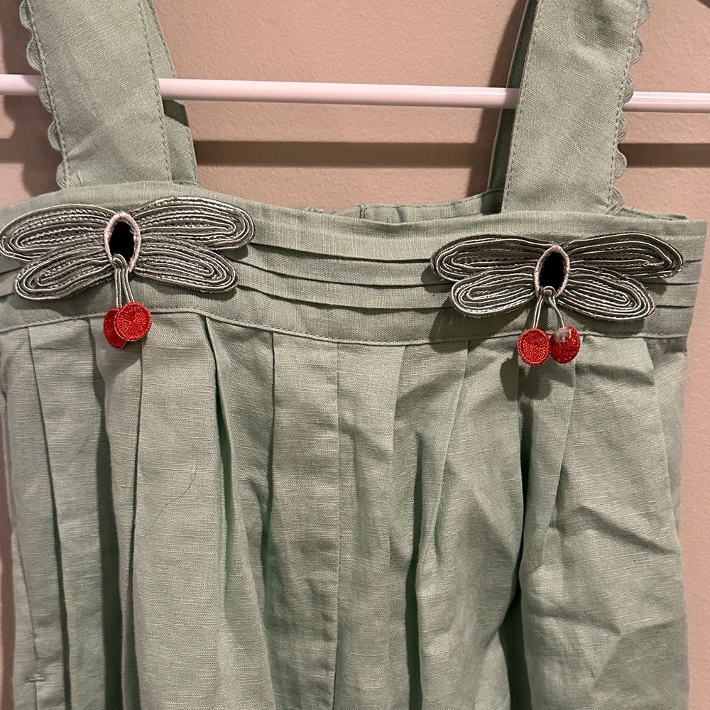 STELLA MCCARTNEY KIDS Girls Mint Butterfly Applique Jumpsuit Size 4 Years - Picture 4 of 5